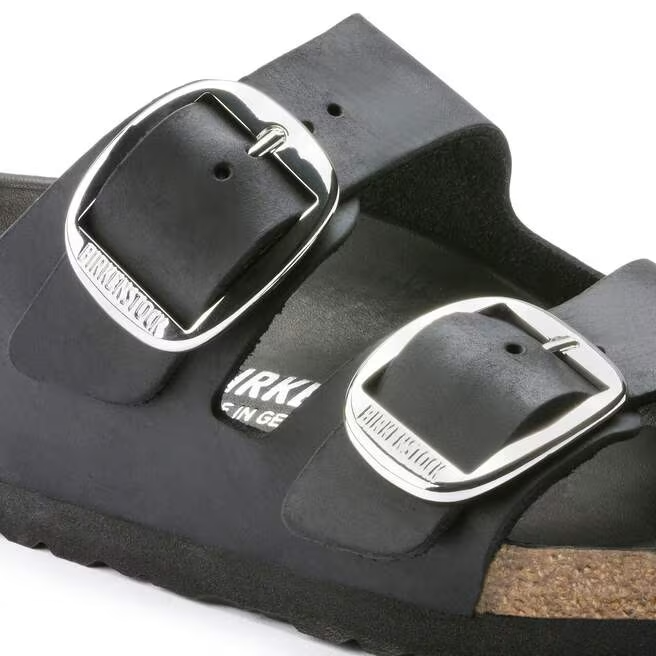 Ciabatta in pelle oliata ARIZONA BIG BUCKLE 1011075 BLACK BIRKENSTOCK Black 