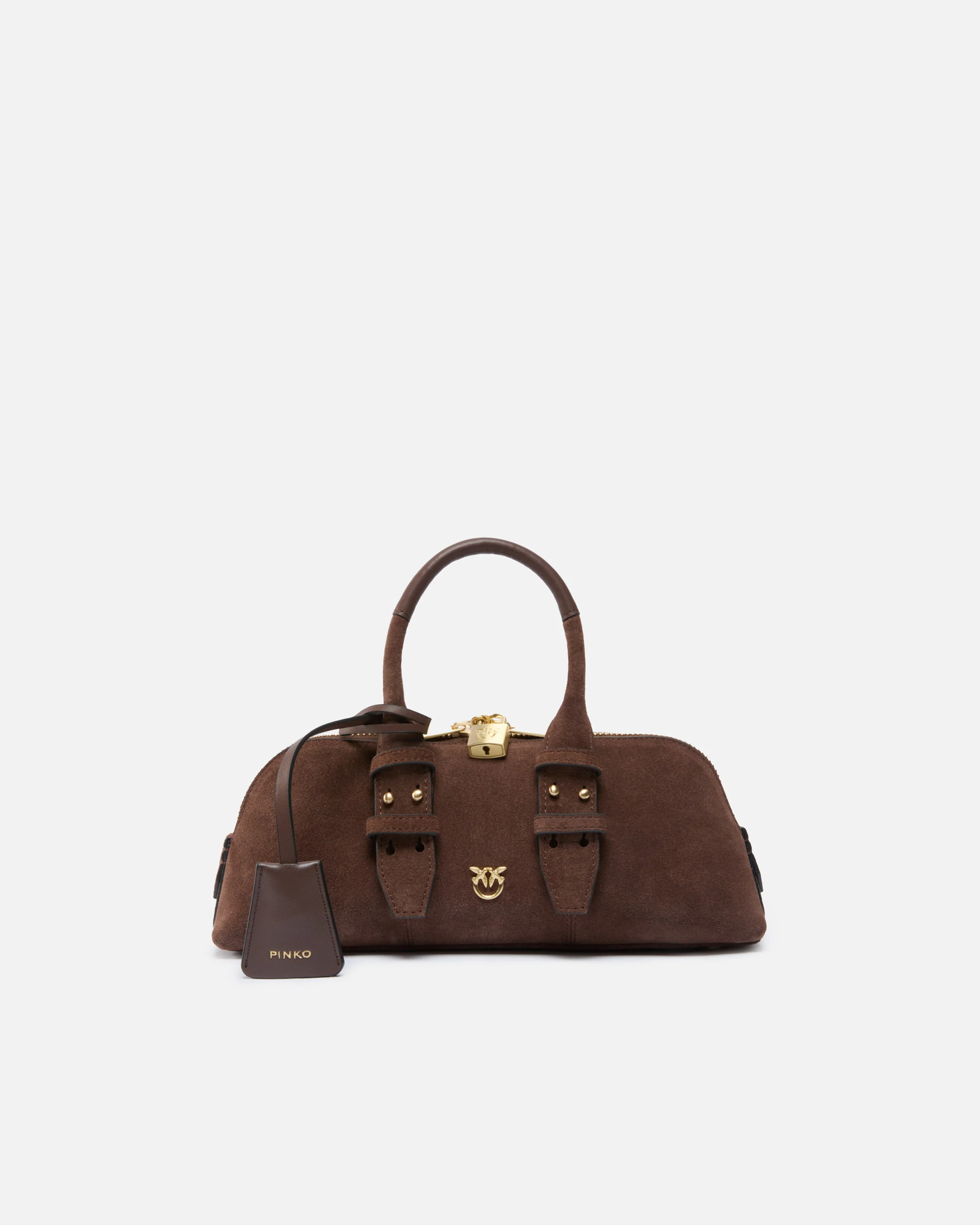 Borsa piccola in pelle 105334A2JH L74V PINKO Marrone castano mat gold 