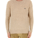 Maglia girocollo con ricamo B2P000 5W106 14057 BALLANTYNE Natural 