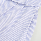 Chemisier in cotone seersucker elasticizzato CFWWDR0186FRUT4070 31010 WOOLRICH Blue stripe 