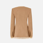 Giacca con rifiniture in tulle 104674A2EE L31 PINKO Marrone-tordo 