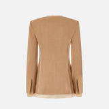 Giacca con rifiniture in tulle 104674A2EE L31 PINKO Marrone-tordo 