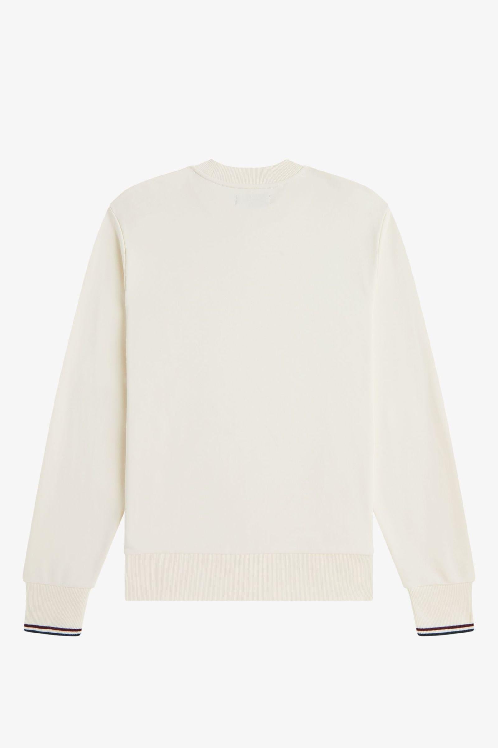 Felpa girocollo M7535 84A FRED PERRY Ecru/oxbld/grsrts 