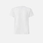 T-Shirt con ricamo logo 100535A2G7 Z05 PINKO Bianco-biancaneve 