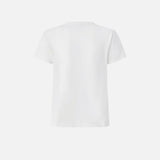 T-Shirt con ricamo logo 100535A2G7 Z05 PINKO Bianco-biancaneve 