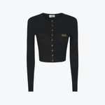 Cardigan in maglia a micro-trecce MK88B61E2 110 ELISABETTA FRANCHI Nero 