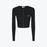 Cardigan in maglia a micro-trecce MK88B61E2 110 ELISABETTA FRANCHI Nero 
