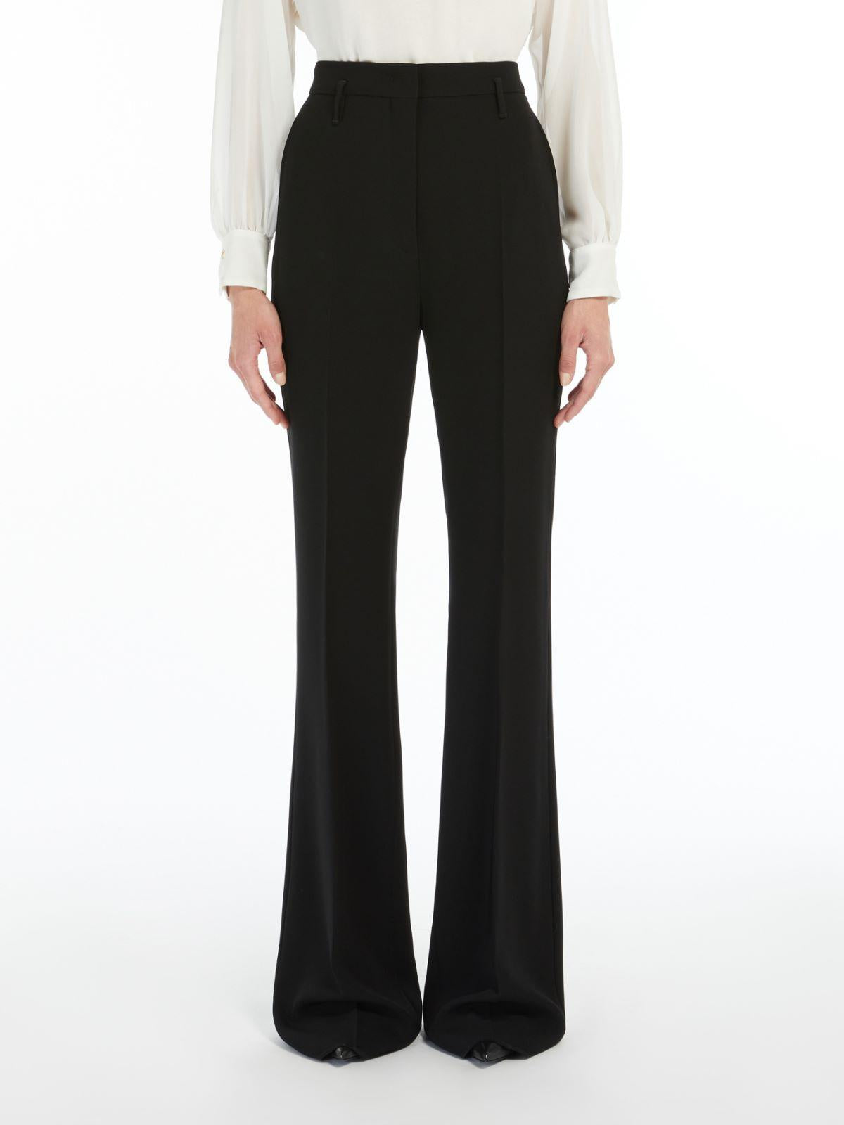 Pantalone a zampa in cady 2526136131 001 MAX MARA STUDIO Nero 