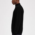 Maglia a coste mezza zip K6540 102 FRED PERRY Black 