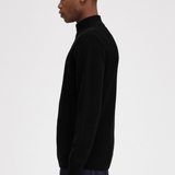 Maglia a coste mezza zip K6540 102 FRED PERRY Black 