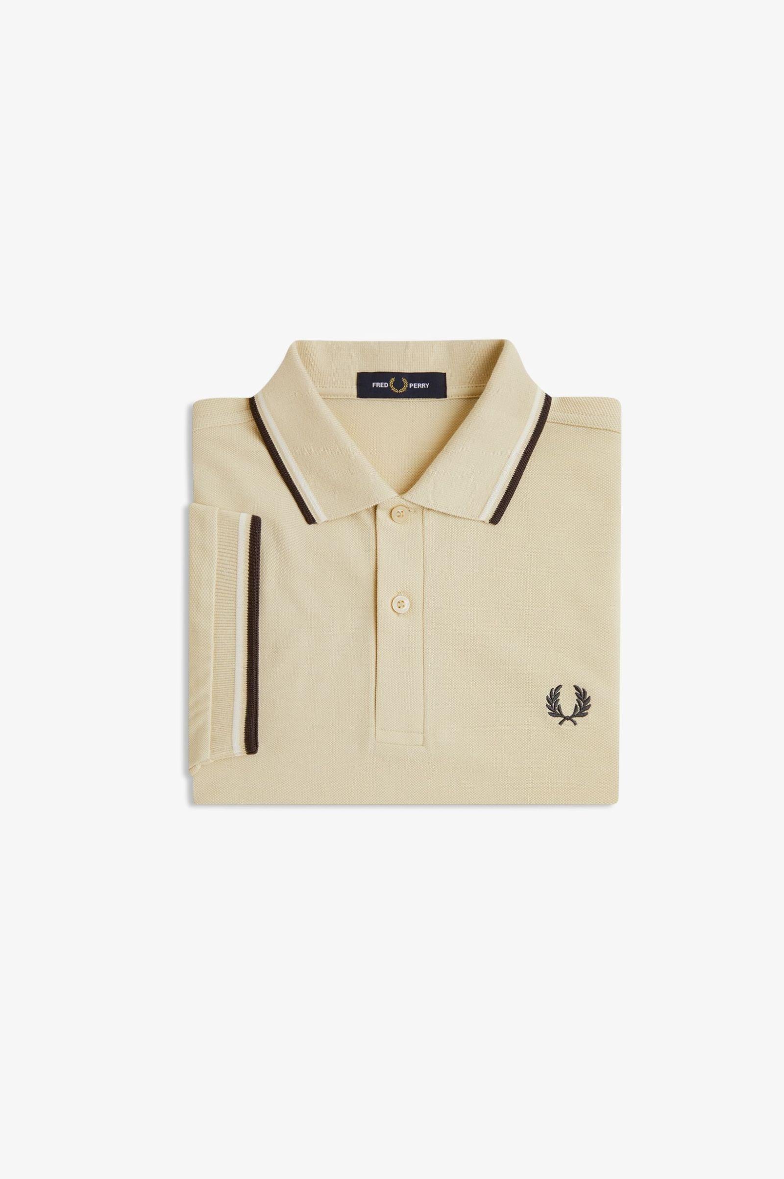 Polo manica corta M3600 12B FRED PERRY Oatm/snwh/anchgr 