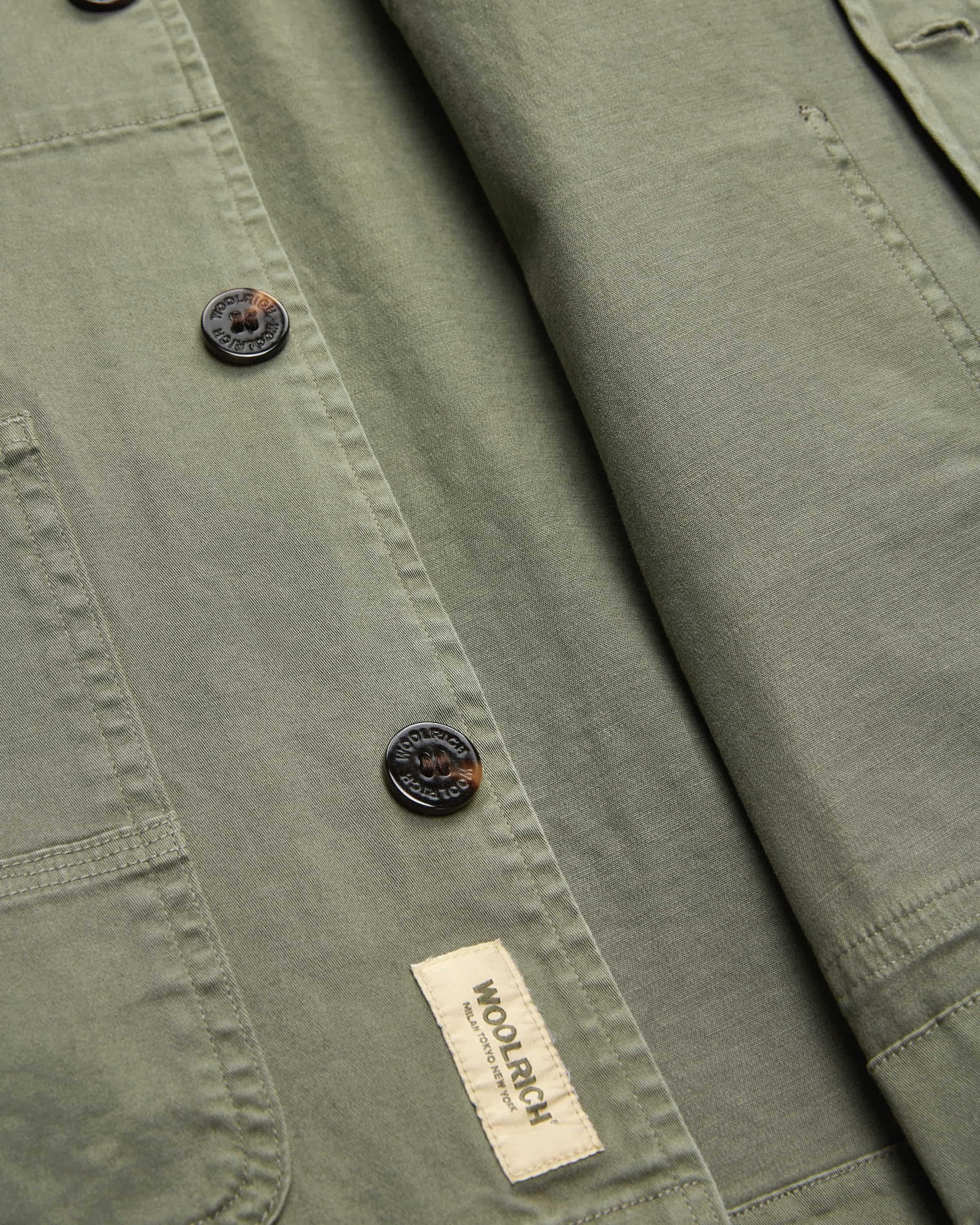 Giacca camicia in cotone CFWOOS2042MRUT5262 6667 WOOLRICH Smokey olive 