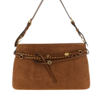 Borsa a spalla in suede 105903A0F6 L17Q PINKO Marrone-leone-antique gold 