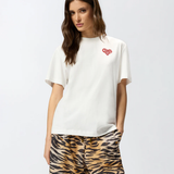 T-Shirt manica corta 105526A33I ZR2 PINKO Bianco/rosso 