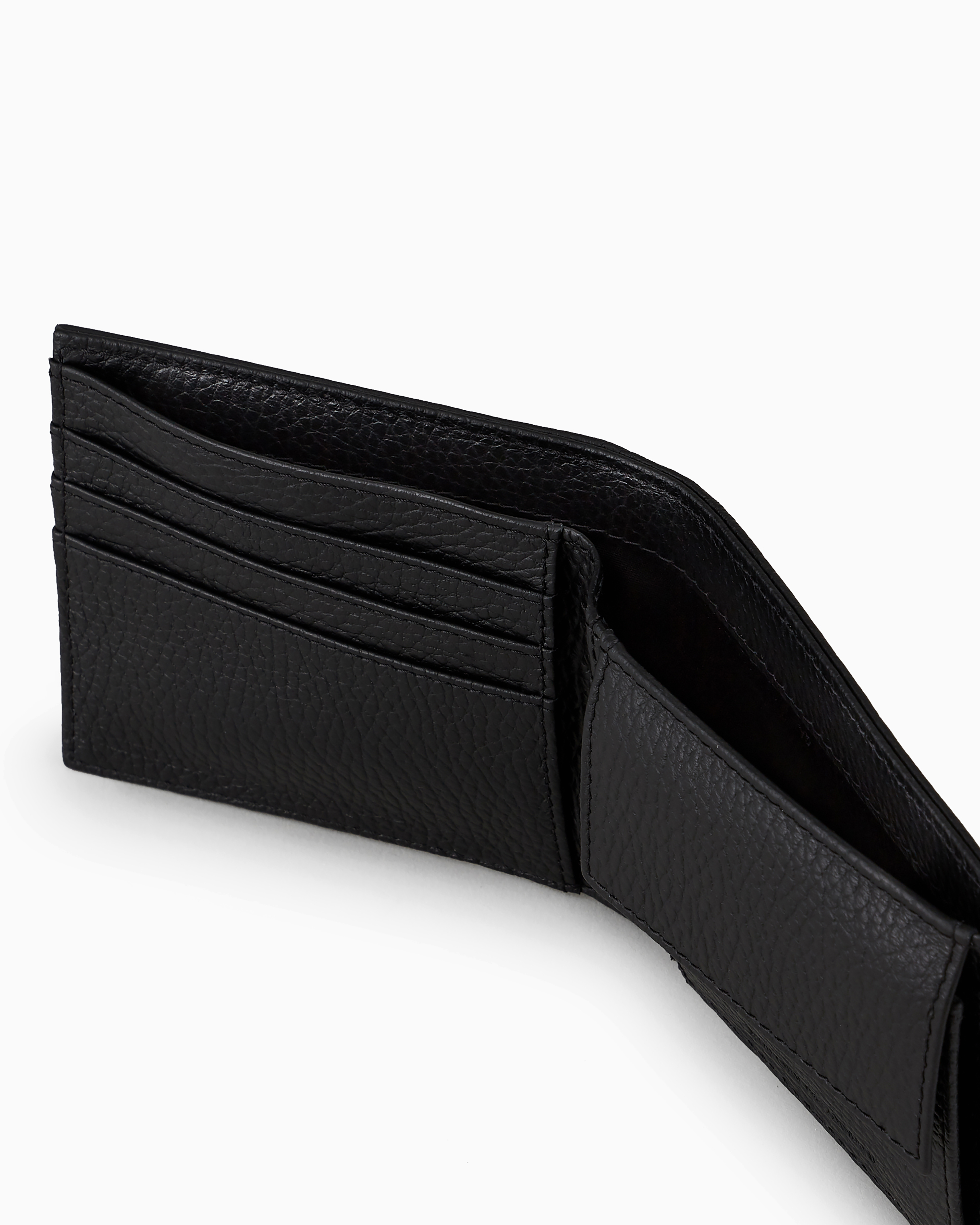 Portafoglio coin pocket in pelle bottalata Y4R167 Y068E 80001 EMPORIO ARMANI Black 