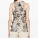 Canotta a coste stampa snake 106919A3DP CZ9 PINKO Beige/nero 
