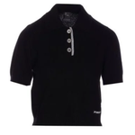 Polo in lana manica corta 105450A2Q9 Z99 PINKO Nero limousine 