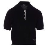 Polo in lana manica corta 105450A2Q9 Z99 PINKO Nero limousine 