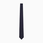 Cravatta in pura seta con lettering jacquard motivo chevron 340075 3R604 05236 EMPORIO ARMANI Blu oltremare 