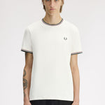 T-shirt con doppia riga M1588 84A FRED PERRY Ecr/oxbld/grsrts 