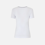 T-shirt a costine con ricamo 106815A3AL Z04 PINKO Bianco brill. 