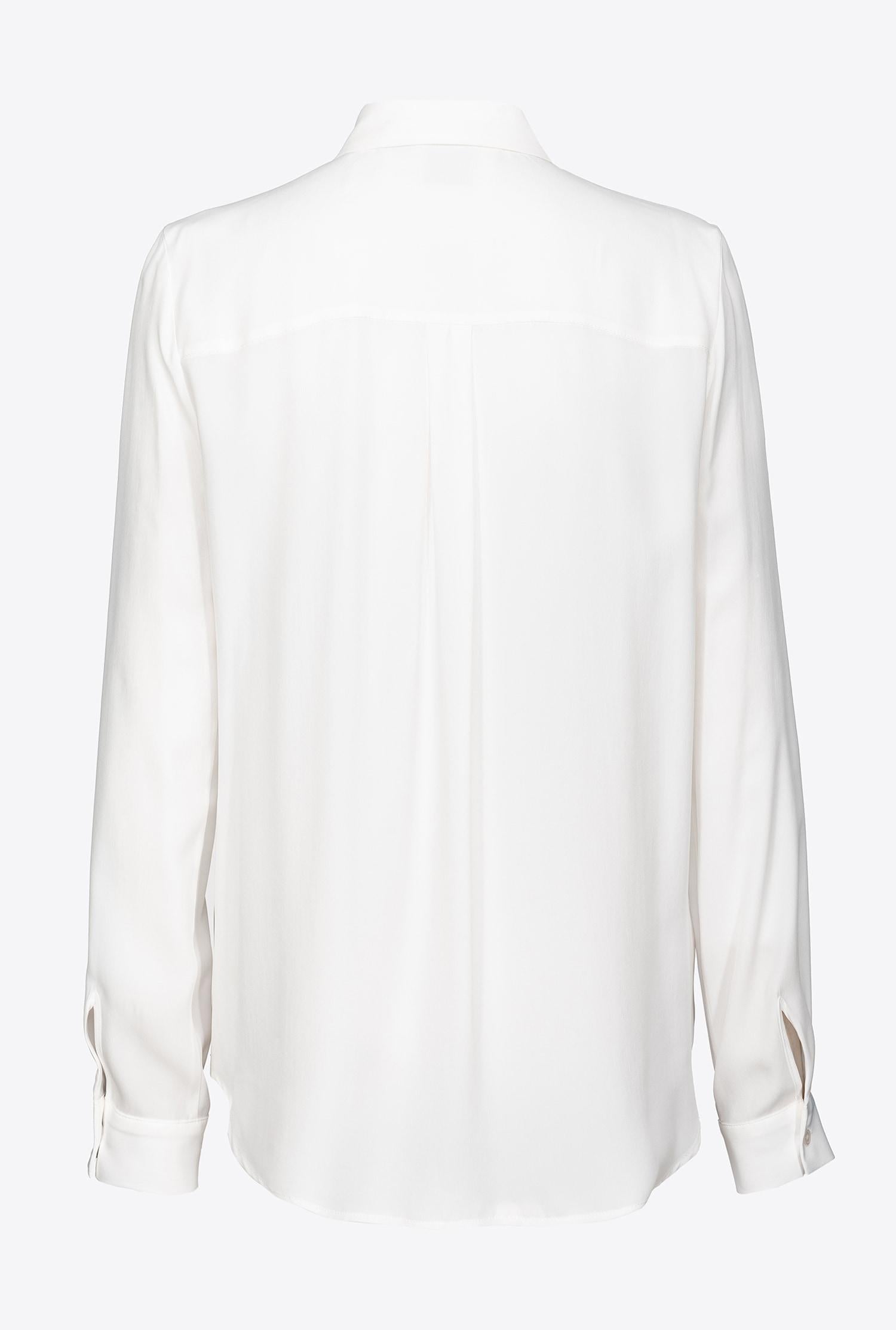 Camicia misto seta con taschini 1G187Z8889 Z05 PINKO White 
