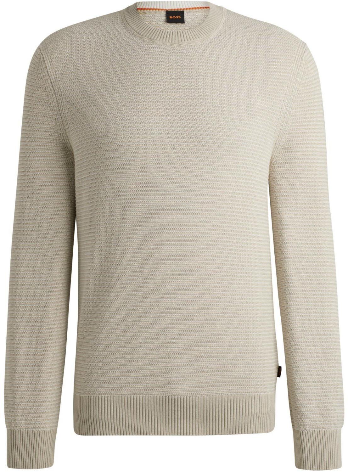 Maglia girocollo in lana 50523575 10263266 01 271 BOSS Light beige 