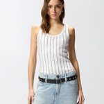 Top canotta con dettagli gioiello 106265A334 Z04 PINKO Bianco brill. 