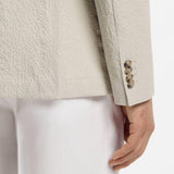 Giacca slim fit in seersucker di cotone elasticizzato 50561894 10279134 01 286 BOSS Open beige 