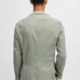 Giacca slim fit con tessutto micromotivo 50540742 10271168 01 311 BOSS Medium green 