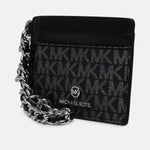 Portacarte logato con catena 34F2ST9D50 023 MICHAEL KORS Blk/silver 