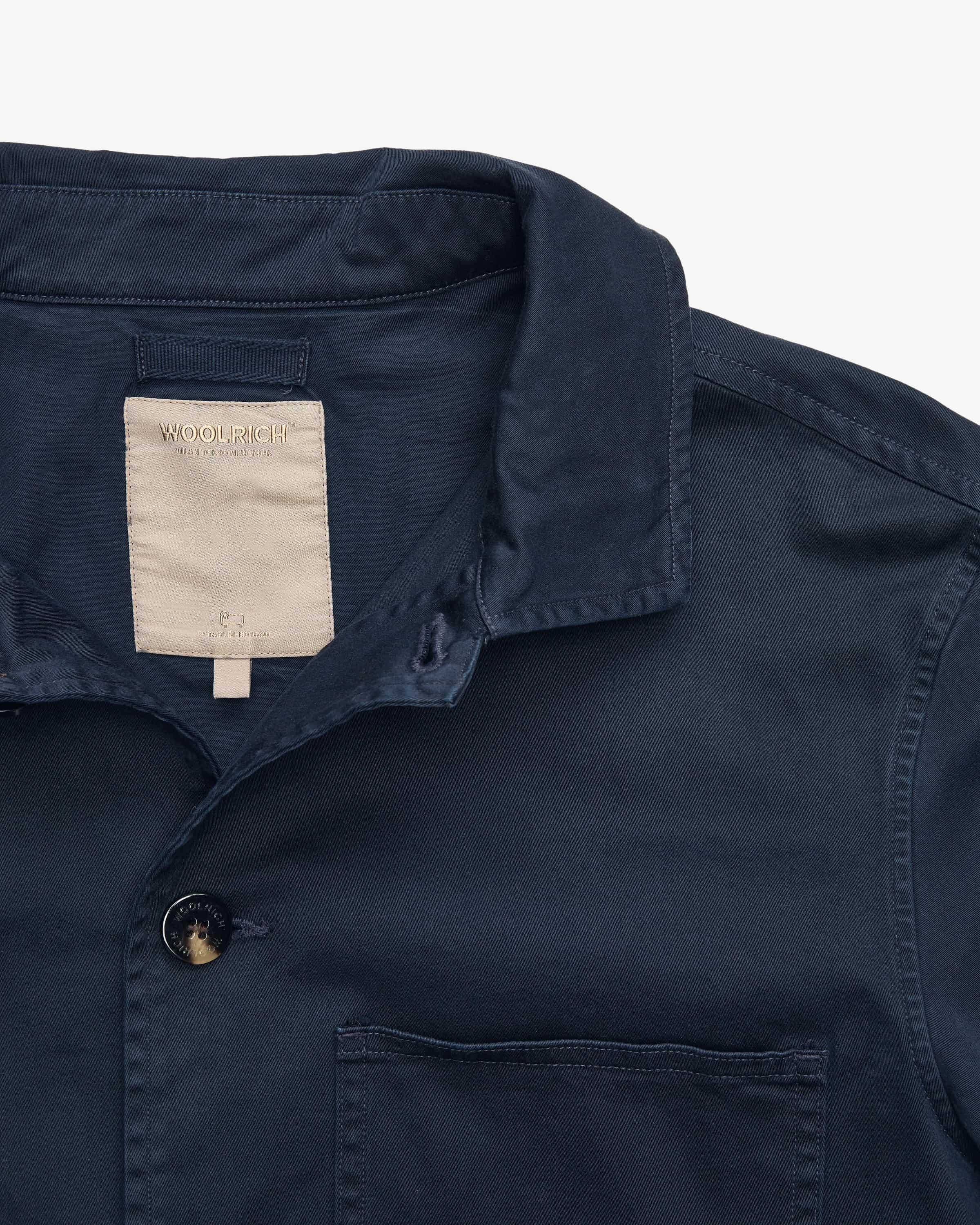 Giacca camicia in cotone CFWOOS2042MRUT5262 3989 WOOLRICH Melton blue 