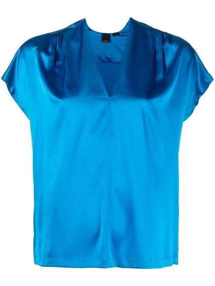 Blusa in seta 100376ZR64 F71 PINKO Light blue 