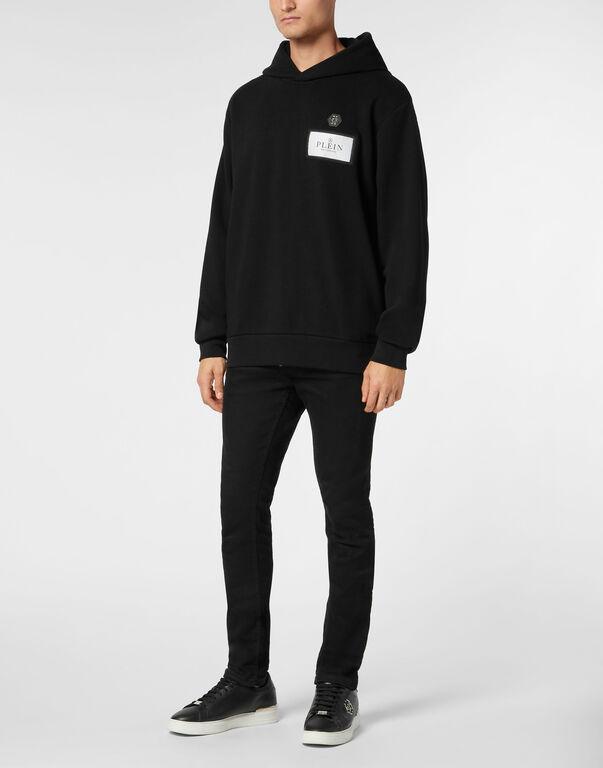 Felpa con cappuccio MJB3616 PTE003N 0202 PHILIPP PLEIN Black/black 