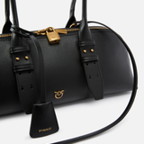 Borsa grande a spallal in pelle 106169A0QO Z99Q PINKO Nero-antique gold 