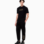 T-shirt girocollo Premium Label in jersey di cotone 7M001562 AF17789 UC001 EA7 Black 
