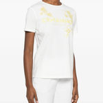 T-Shirt manica corta con applicazioni D46EL050REE8 MFA42 ERMANNO FIRENZE White 