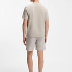 T-shirt in cotone elasticizzato con logo a contrasto 50473278 10242929 01 070 BOSS Open beige 