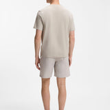 T-shirt in cotone elasticizzato con logo a contrasto 50473278 10242929 01 070 BOSS Open beige 