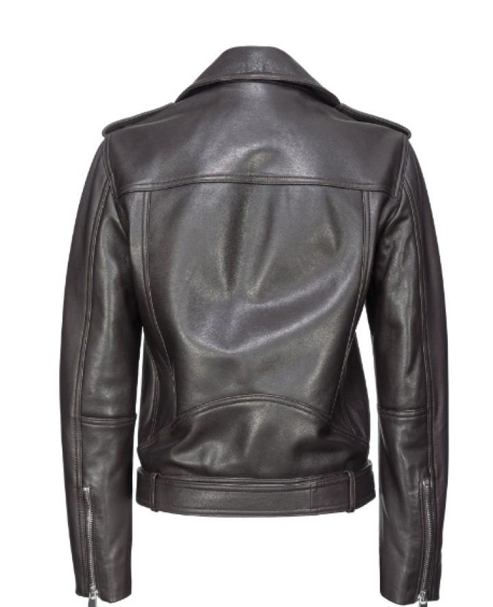 Biker in pelle 103897A21L M04 PINKO Marrone oltre buio 