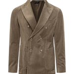 Giacca doppiopretto in velluto 50551597 10243907 01 245 BOSS Open brown 