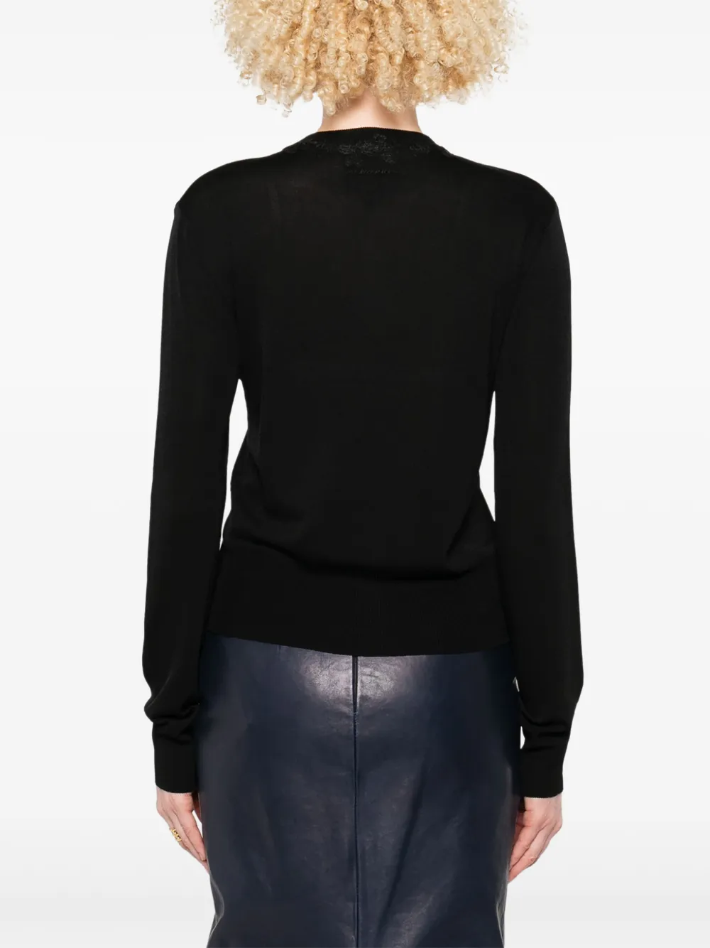 Cardigan con pizzo D46EN016EA2 MF099 ERMANNO FIRENZE Nero 