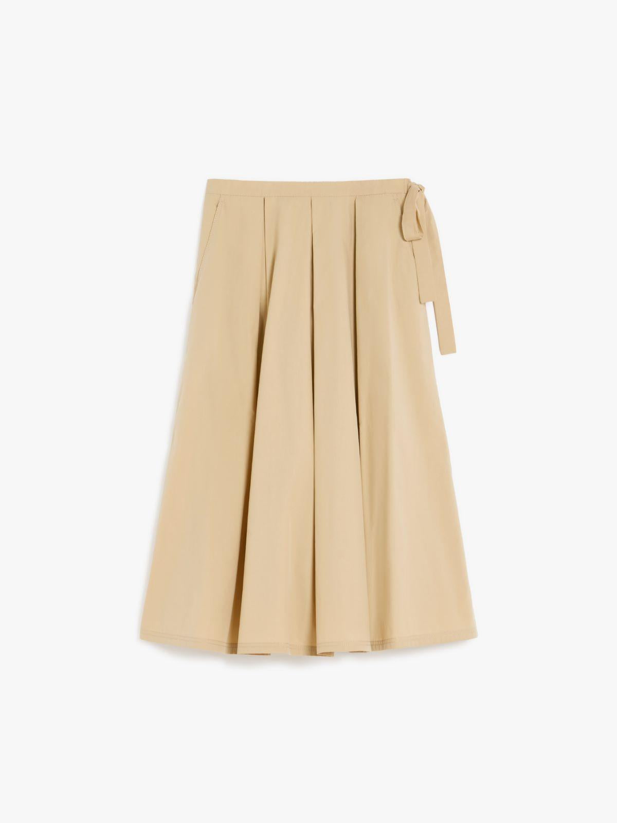 Gonna in popeline di cotone 2515101032 005 MAX MARA WEEKEND Beige 