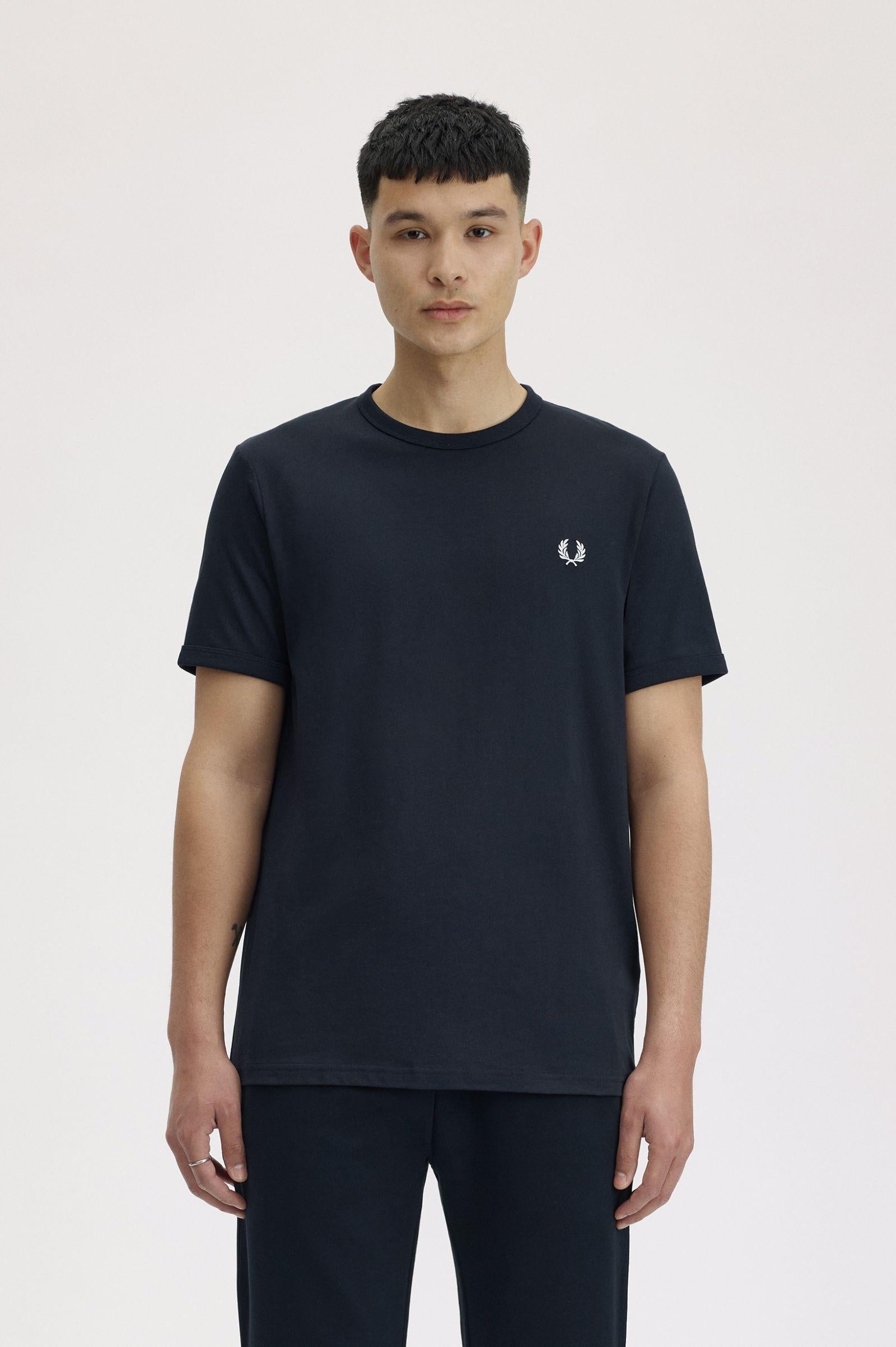 T-Shirt manica corta M3519 608 FRED PERRY Navy 