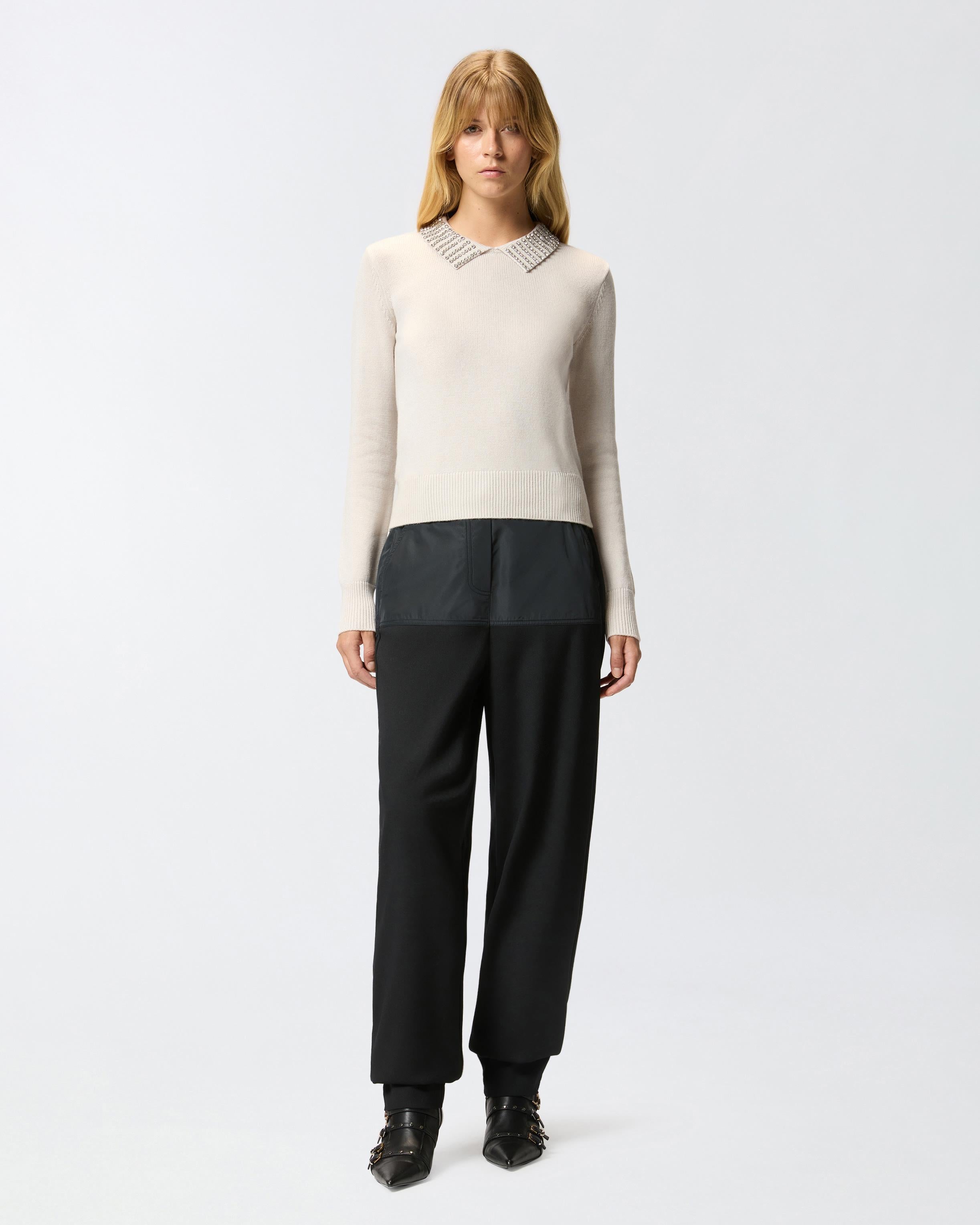 Maglia in lana 105530A2S4 I23 PINKO Grigio nuvola argento 