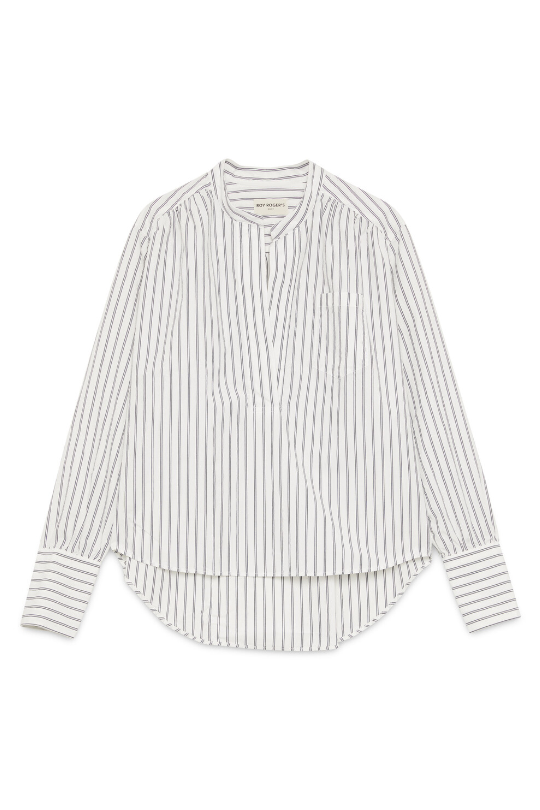 Blusa in popeline di cotone RND90005 T806 0124 C0179 ROY ROGER'S Off white/black 