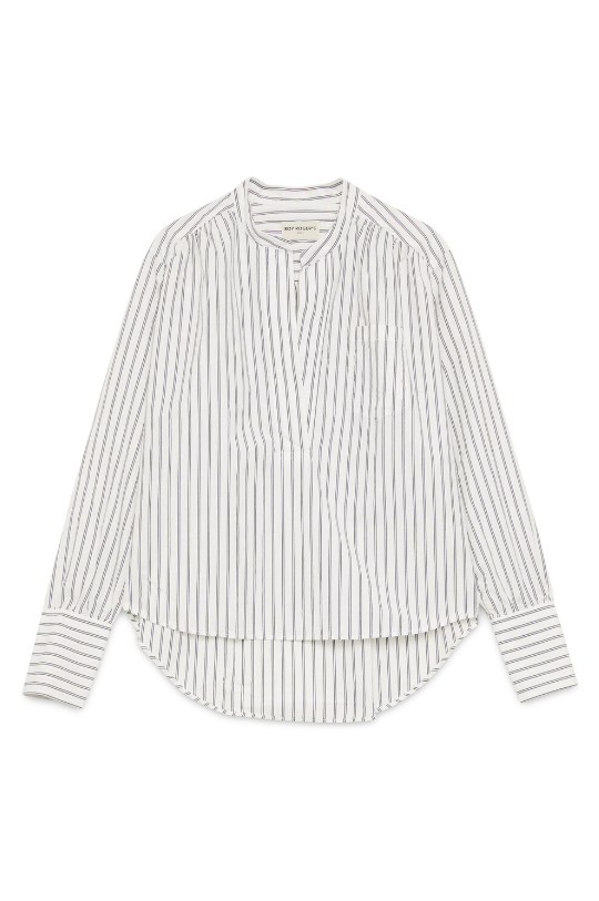Blusa in popeline di cotone RND90005 T806 0124 C0179 ROY ROGER'S Off white/black 