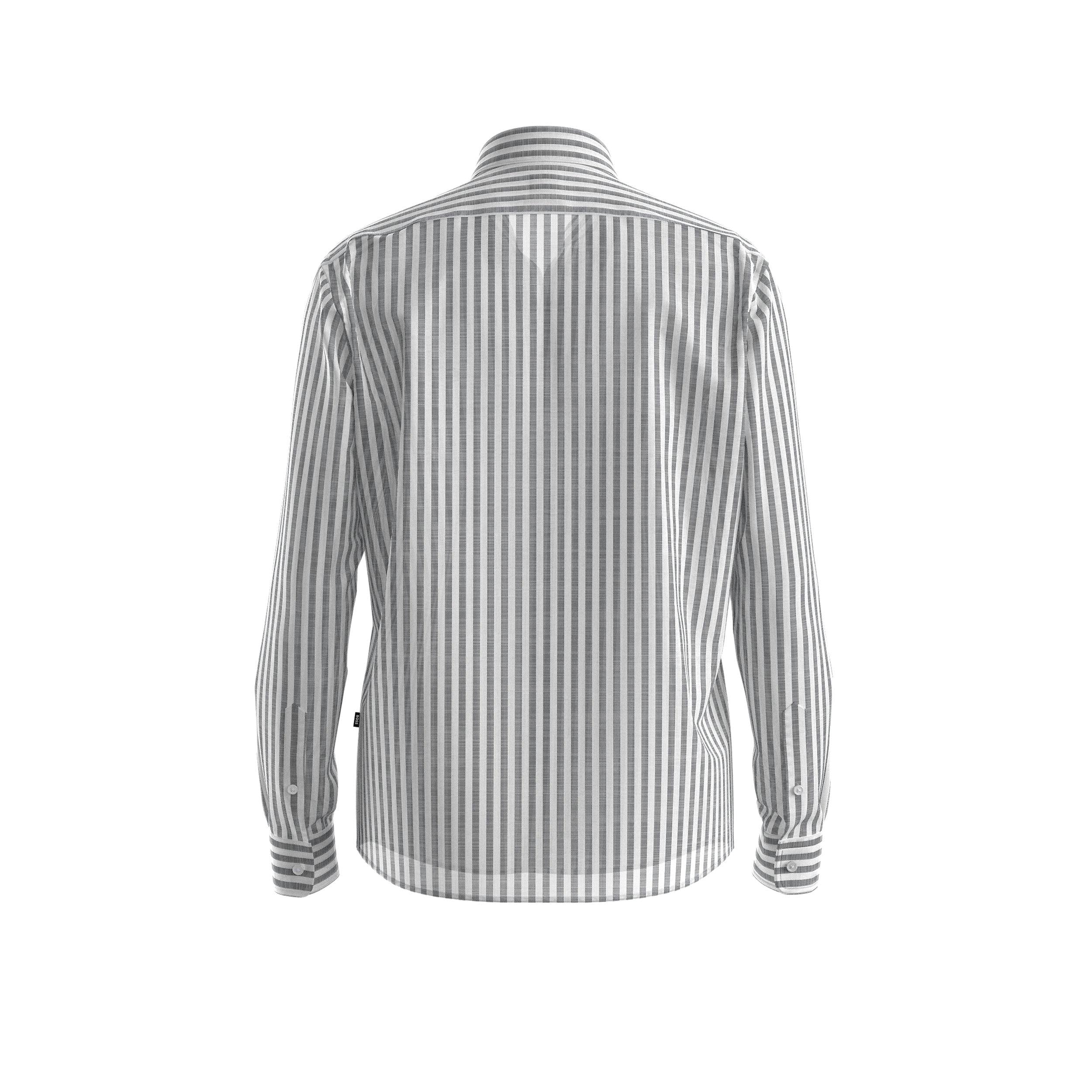 Camicia button down in lino 50560595 10279014 01 404 BOSS Dark blue 