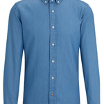 Camicia in denim button down 50513728 10259348 01 437 BOSS Bright blue 