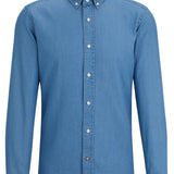 Camicia in denim button down 50513728 10259348 01 437 BOSS Bright blue 